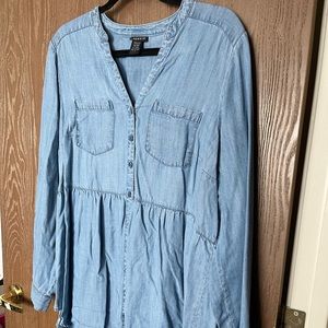 Chambray Babydoll Tunic